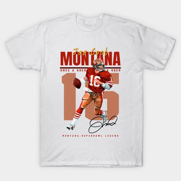 Joe Montana Aesthetic Tribute 〶 T-Shirt by Terahertz'Cloth